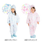 【100サイズxサンカクボーダーブルー】レインコート キッズ プレイウェア 80cm 90cm 100cm レインロンパース 長袖 幼児 子供用 撥水 子供 子ども こども 1歳 2歳 3歳 砂場着 遊び着  雨 上下 つなぎ 前開き 前身ファスナー レインパーカー 女の子 男の子 ロンパース フード 登園 保育園 幼稚園 送料無料