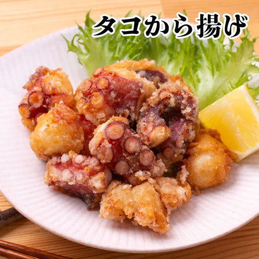 流氷タコ 北海道産 タコの唐揚げ 600g(200g×3袋) 新鮮なタコを一口サイズにカット 衣をつけて急速冷凍、美味しさを閉じ込めました 柔らかジューシー ぷりっぷりの食感！お酒のお供に、お弁当に（蛸 たこ) タコ唐揚げ おつまみ 揚げるだけ 大容量 蛸 居酒屋メニュー