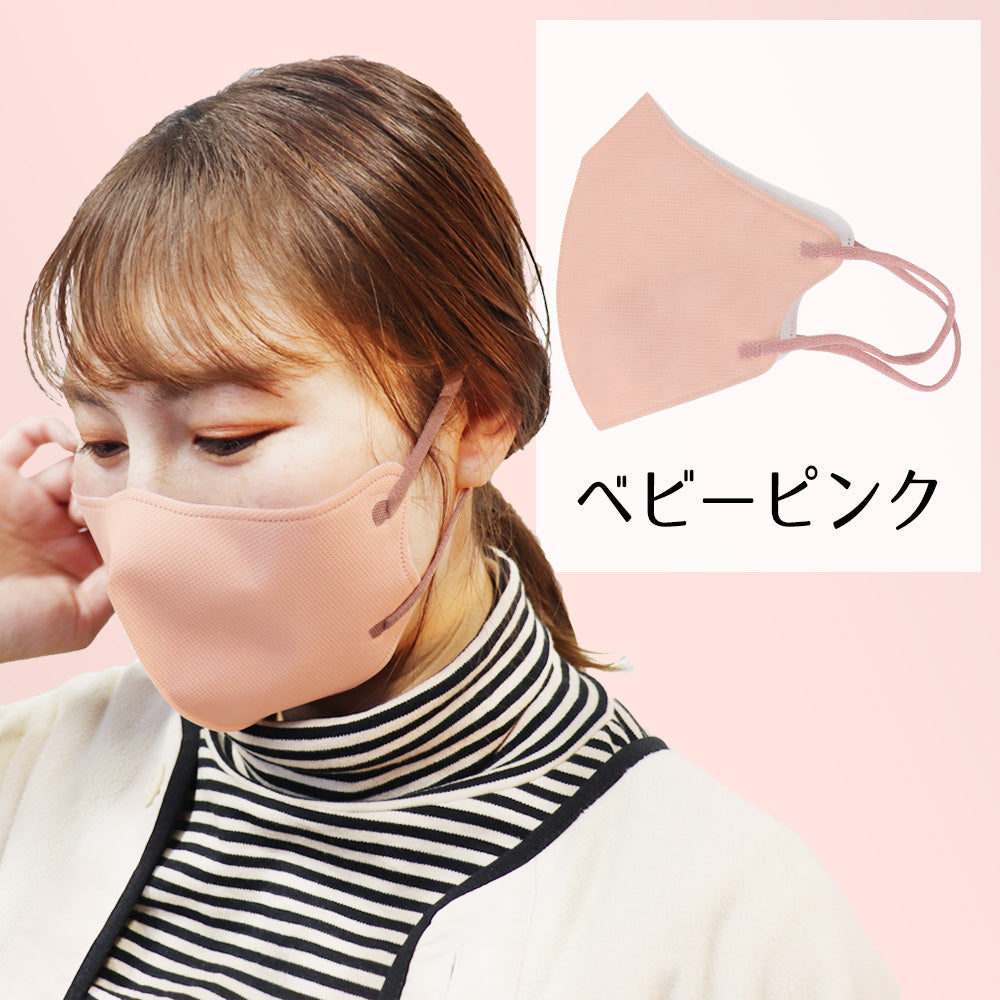 お得な6箱セット iiもの本舗 3D立体マスク スマートタイプ バイカラー ベビーピンク ふつうサイズ 30枚入り X6箱