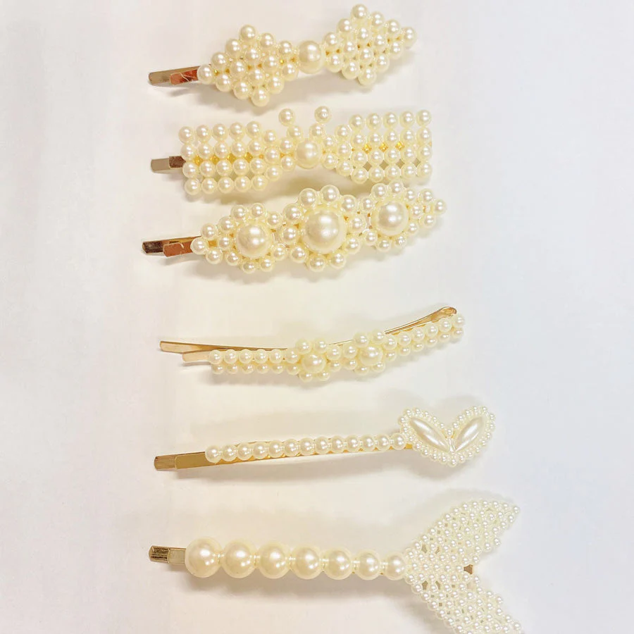 (ミックス)ヘアピン 6本セット パール ヘアクリップ スリーピン パールヘアピン ヘアアクセサリー 前髪 髪留め