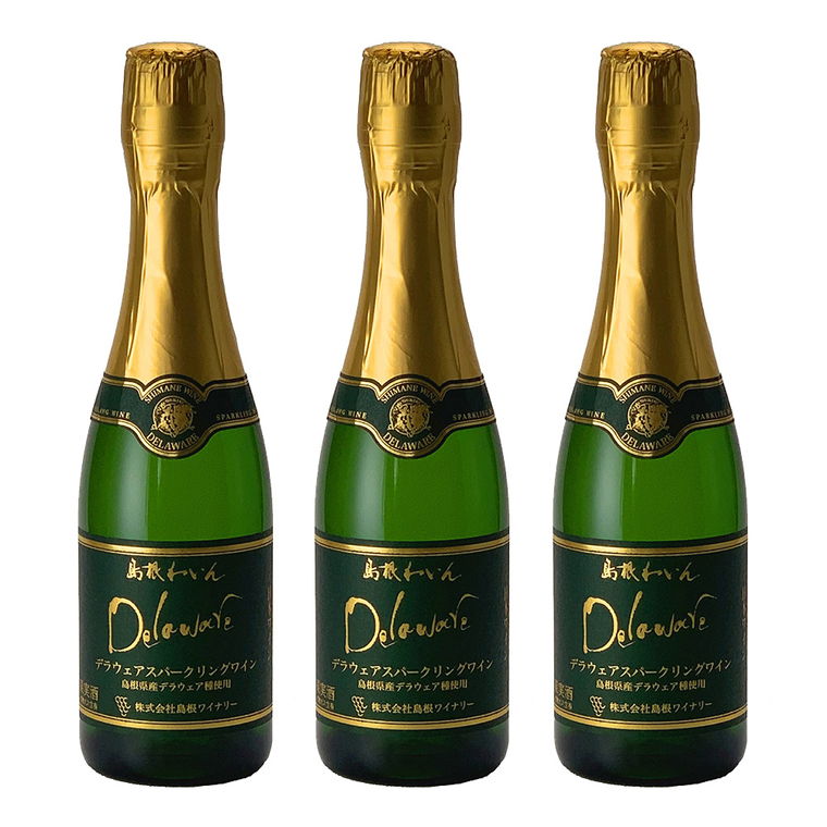 島根ワイナリー デラウェアスパークリングワイン 375ml×3本セット 【ご自宅用】
