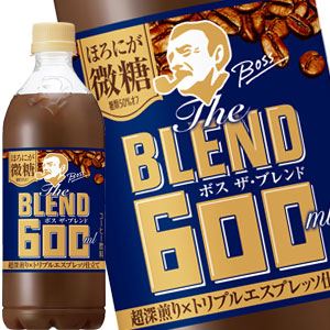 [送料無料] サントリー BOSS The BLEND ボス ザ ブレンド ほろにが微糖 600mlPET×24本【8月12日出荷開始】