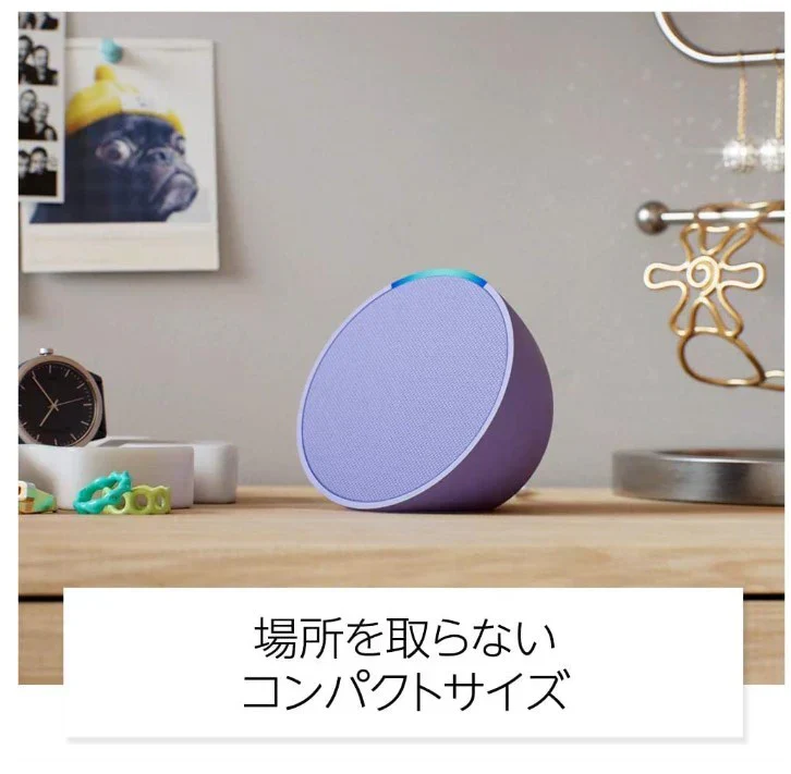 Echo Pop エコーポップ コンパクトスマートスピーカー チャコール