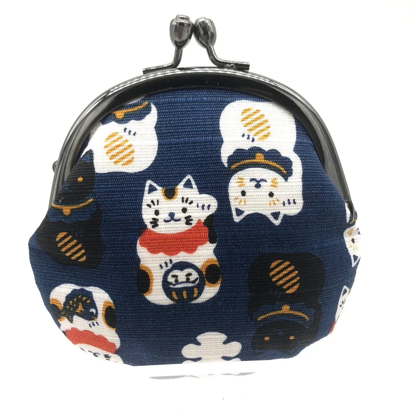 がま口 財布 日本製 和布日和 和柄  2.5丸 小銭入れ まねきね こ招き猫 大入り 縁起物 金運 幸運 猫雑貨  財布  ねこざっか ねこちゃん レディース 小さい財布