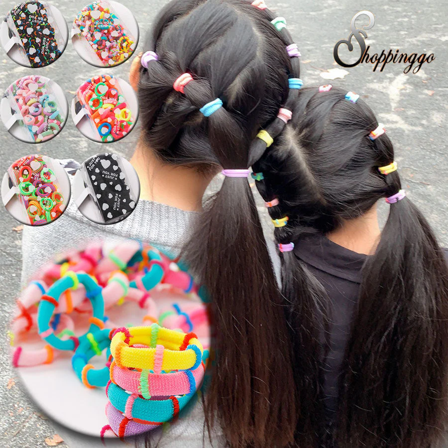(ブラック)からまないゴム 小 セット ヘアゴム ベビーゴム 絡まないゴム シンプル KIDS キッズ 子供 痛くない　かわいい 可愛い デイリー 普段使い 日用使い 赤ちゃん BABY ヘアアクセサリー からみにくい 跡つかない