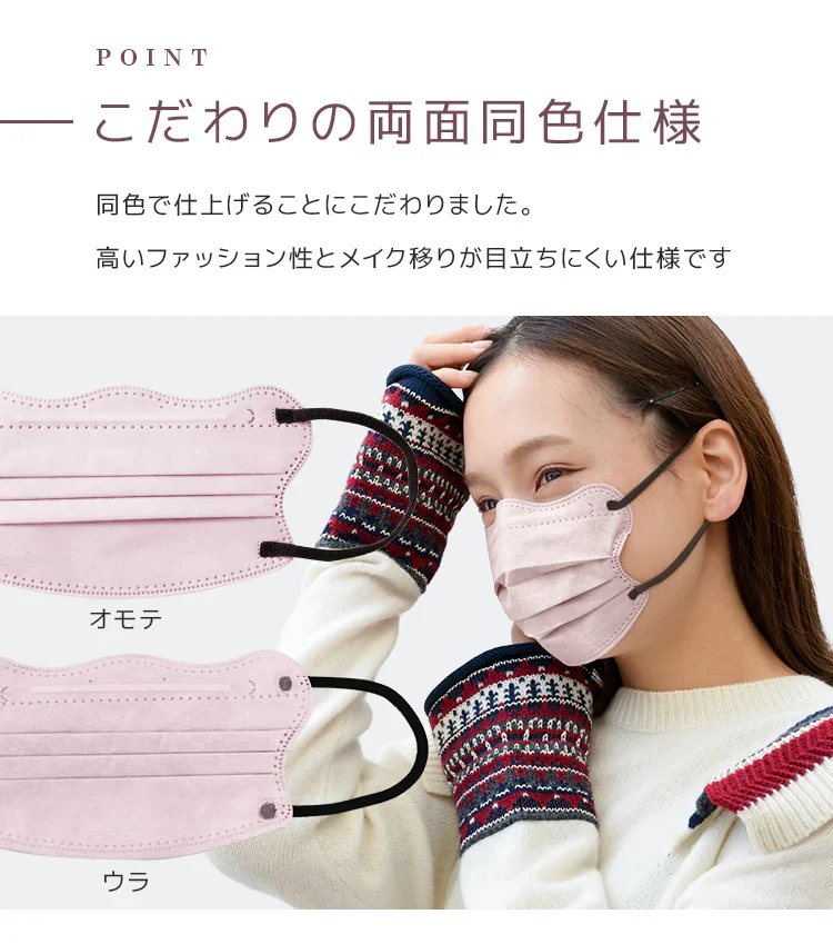 【ふつうサイズ】【オールドレース×ソフトブラウン】【100枚セット】お買い得　訳あり品　数量限定　箱潰れ ジュエルフラップマスク 4Dマスク カラーマスク WEIMALL