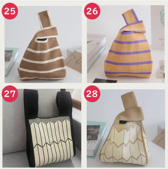 【4】【同柄2個セット】【予約商品・発送時期は商品説明に記載】ニット バッグ ニットバッグ 同柄 2個セット マルシェバッグ ニット トートバッグ 縦型 クロシェ編み かぎ針 ハンドバッグ マルシェ 韓国 ミニバッグ ミニバッグ 送料無料 ギフト プレゼント