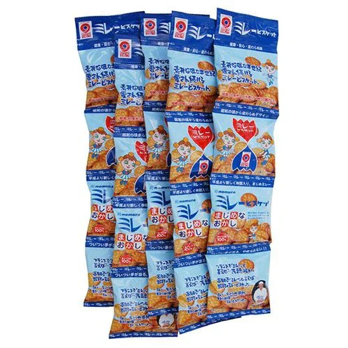 送料無料 野村 のむら 4連ミレービスケット 塩味 4連5個セット ギフト 人気のおやつ （北海道・沖縄の方は送料500円となります） 贈答 ご当地グルメ 野村煎豆加工店 おやつ ミレー 小袋菓子 野村のミレー お菓子 駄菓子 ミレービスケット 出来立て発送