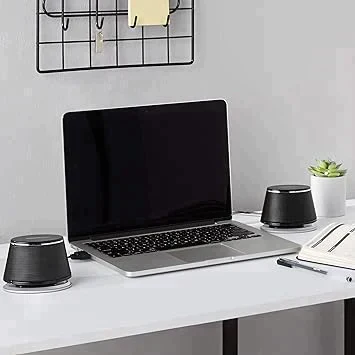 Amazon ベーシック訳あり ダイナミックサウンドスピーカー USB PC コンピューター ブラック 4個セット