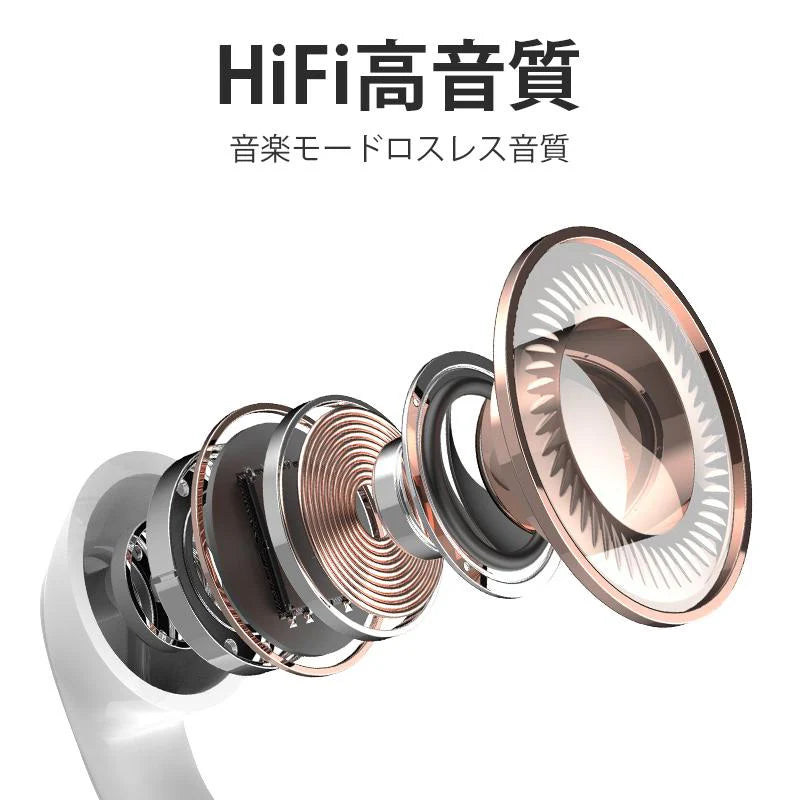 即納 Bluetooth5.3 スポーツイヤホン イヤホン 2023新仕様 雰囲気ライト付き Type-C充電 防水仕様 w638B(ホワイト)