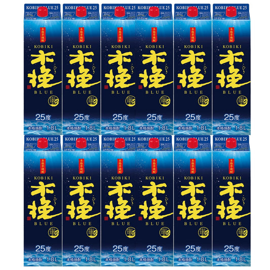 雲海 木挽 BLUE ブルー 25度 パック 1800ml 1.8Ｌ×12本【北海道・沖縄県・東北・四国・九州地方は必ず送料が掛かります】