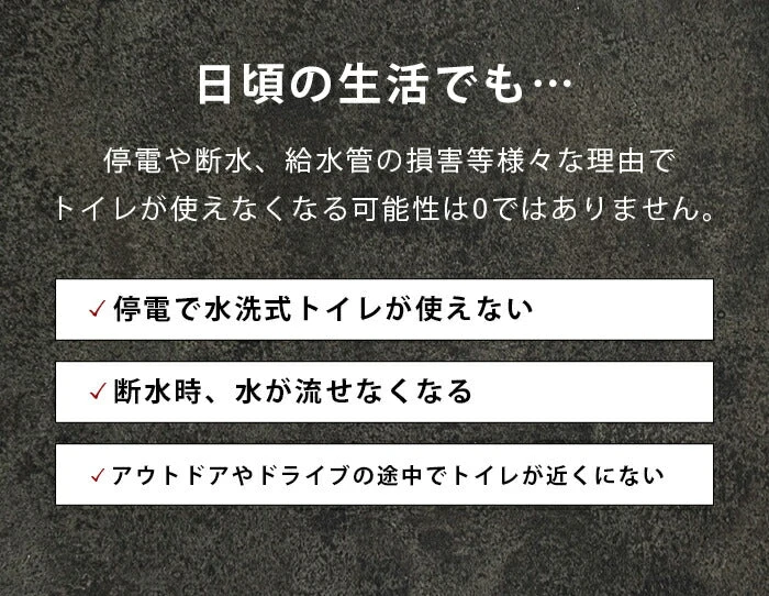 簡易トイレ 災害用トイレセット 凝固剤付 10回分 日本製 / 断水対策 防災グッズ 避難グッズ 非常用 災害トイレ どこでも 携帯用トイレ 強力消臭 女性 男性
