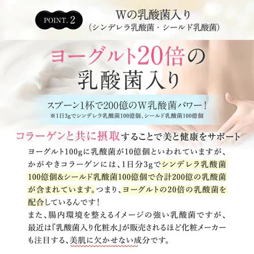 かがやきコラーゲン100g 送料無料 フィッシュコラーゲン 魚由来100％ Wの乳酸菌配合 コラーゲン