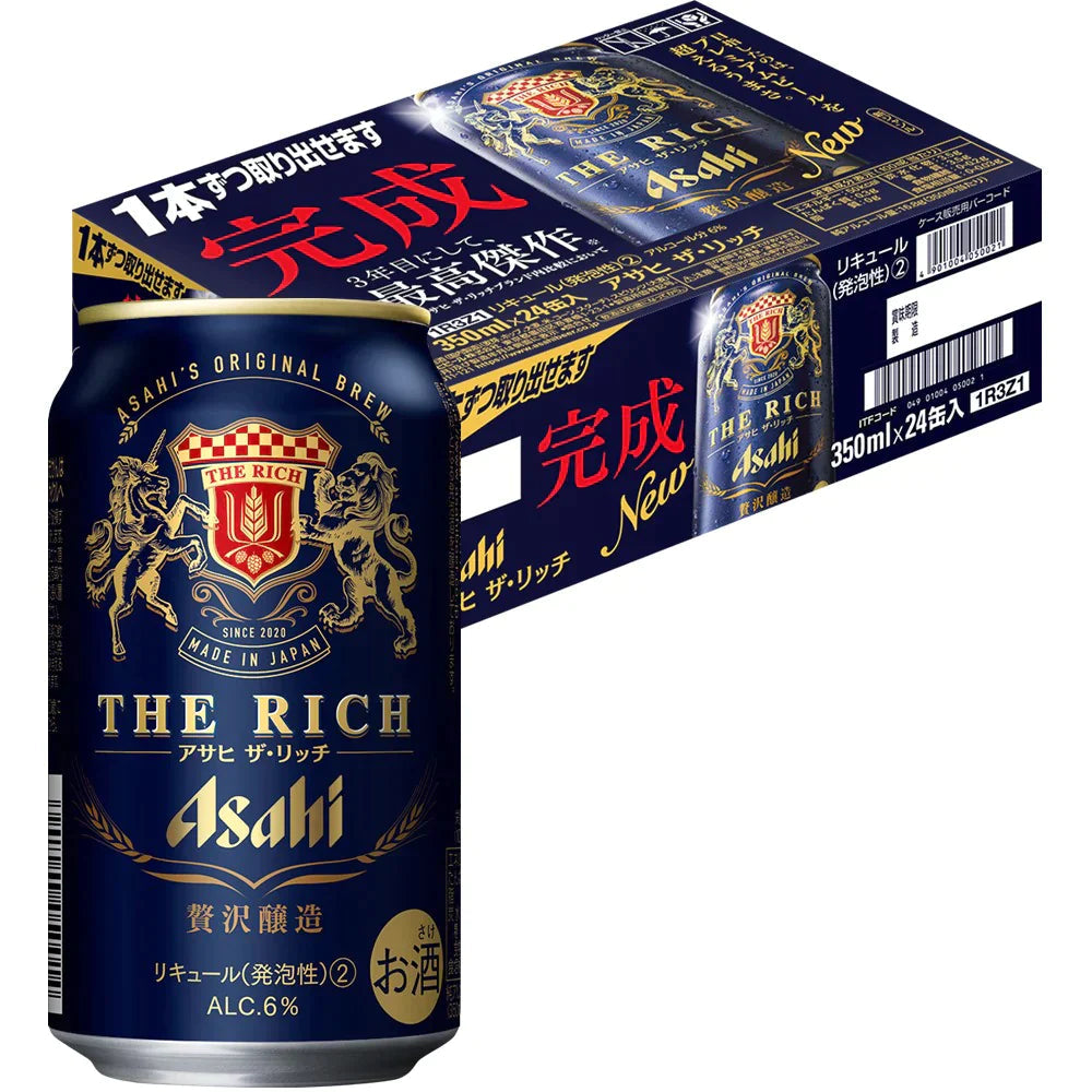 アサヒ ザ リッチ 6％ 350ml×1ケース/24本【ご注文は2ケースまで同梱可能】