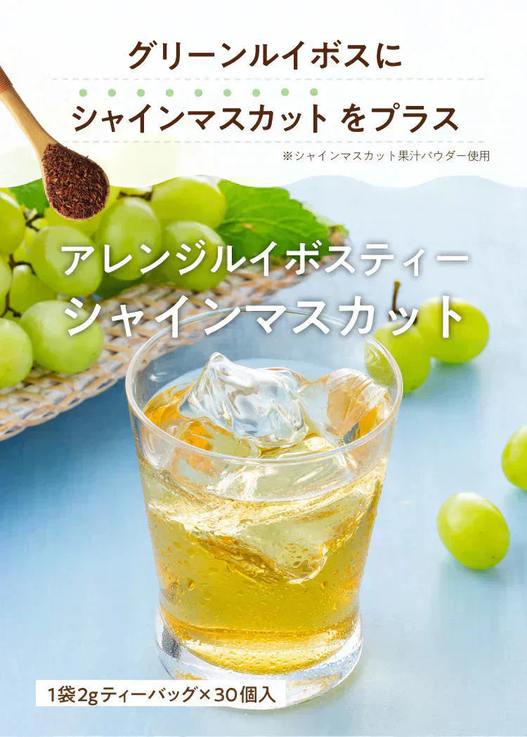 アレンジルイボスティー　シャインマスカット　カップ用３０個入（グリーンルイボスティー ティーバッグ ノンカフェイン ハーブティー）