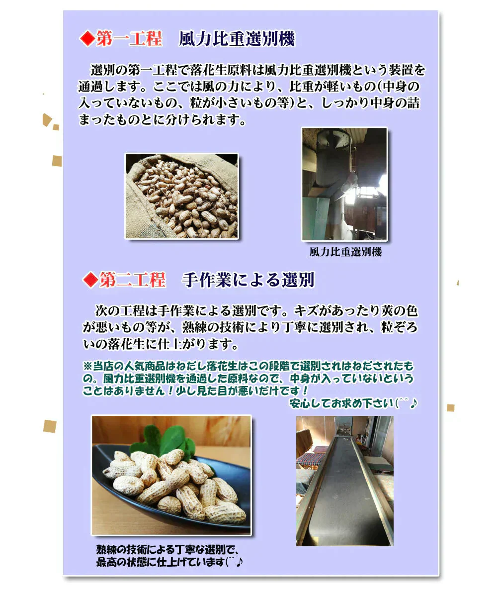 訳あり たっぷり大盛 千葉県産落花生の不揃いバタピー260g