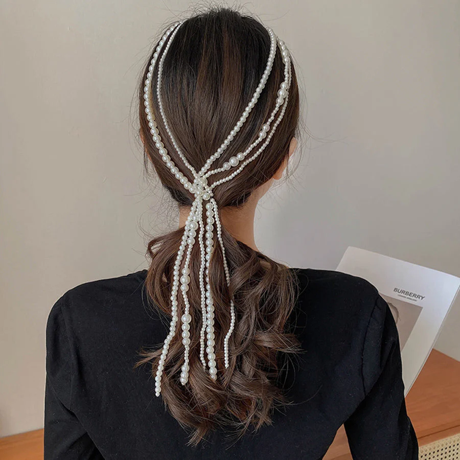 (A3)パール ヘアアクセサリー ヘアアレンジ 髪飾り ウェディング 結婚式 二次会 パーティー おしゃれ かわいい