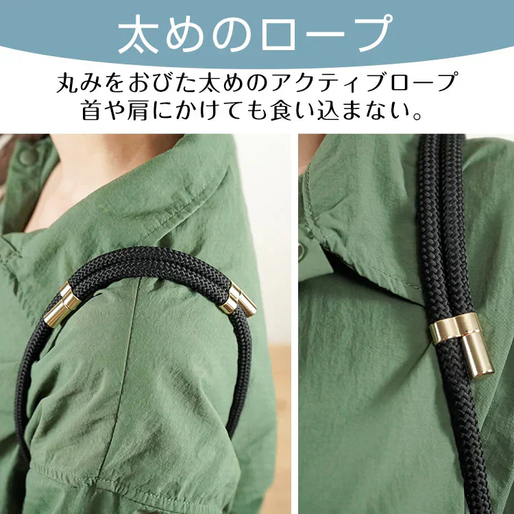 【ダークネイビー】スマホショルダー スマホストラップ ネックストラップ 3way ストラップホルダー 肩掛け 斜め掛け 全機種対応