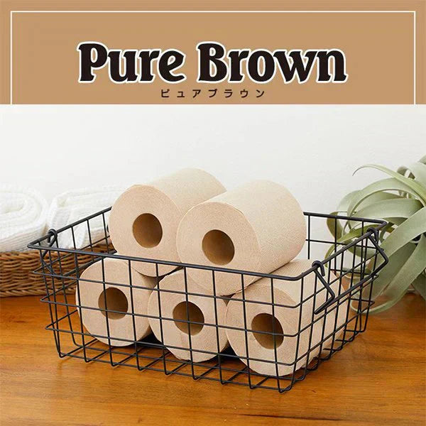 トイレットペーパー 丸富製紙 無漂白ピュアブラウン ダブル37.5m 8ロールＸ8パック