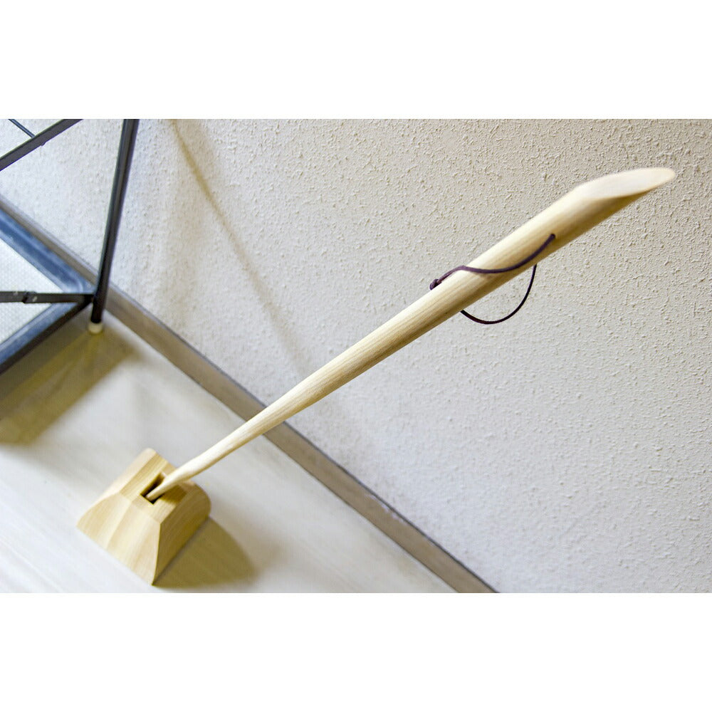 【3人シェア買いでお得】木製靴べら　ホワイトアッシュ 台形ベース 70ｃｍ【お届け不可地域：北海道・沖縄・離島】