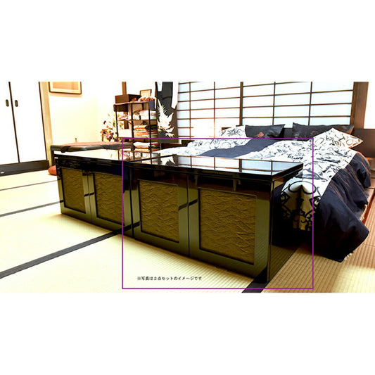 【3人シェア買いでお得】雅-miyabi- 着物生地 組み込みチェスト (両開き)【数量限定】【二重包装不可】