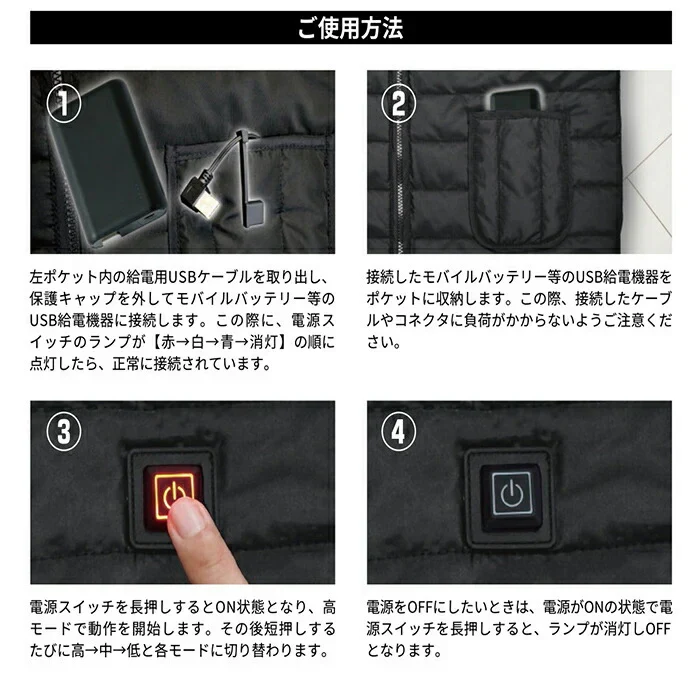 【L】電熱ベスト 暖かい レディース メンズ 秋冬 モバイルバッテリー対応 ヒーター 暖かいベスト 電気 ヒートベスト 防寒 冷え対策 アウトドア ビジネス 通勤 通学