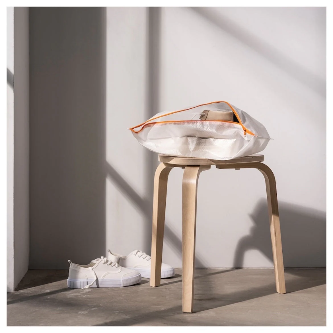【1枚】IKEA イケア PARKLA ペルクラ シューズバッグ 靴 収納袋 (シューズ1) 105.223.82