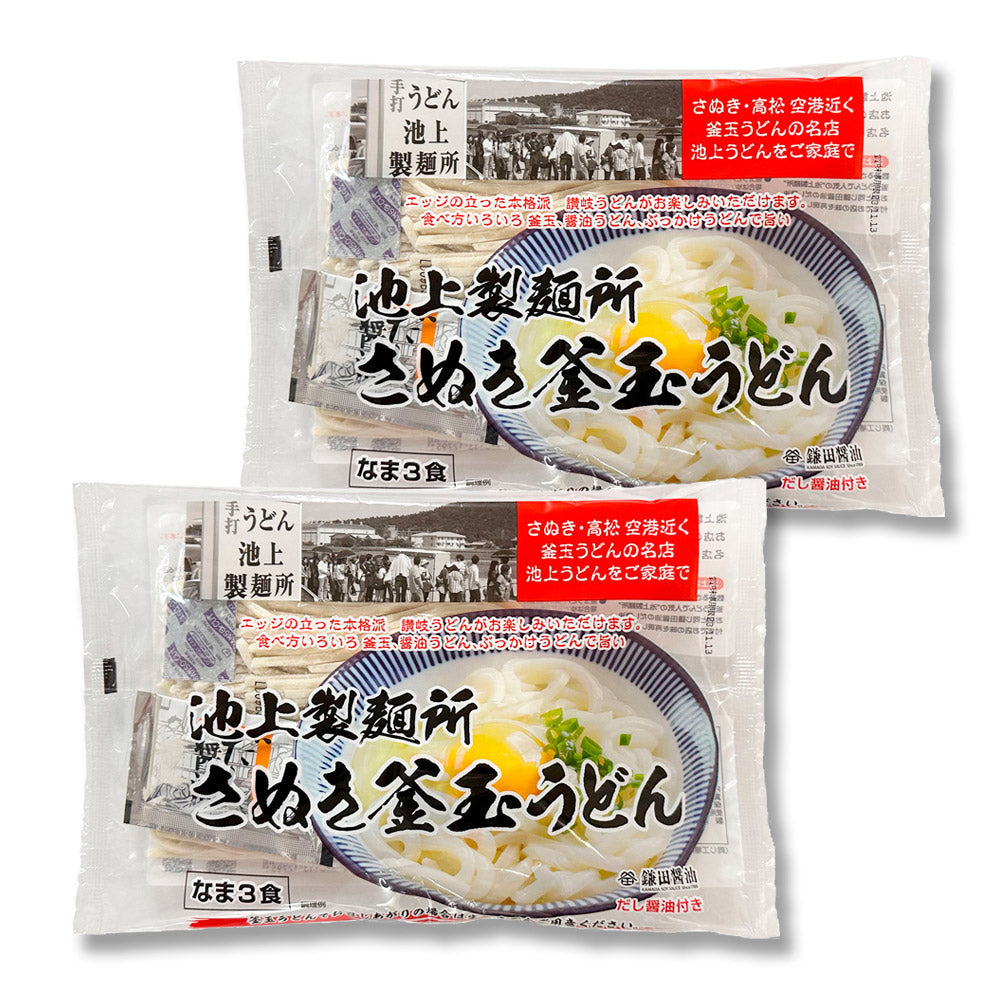 池上製麺所特製 釜玉うどん 6食【送料込み】【ゆうパケットでお届け】