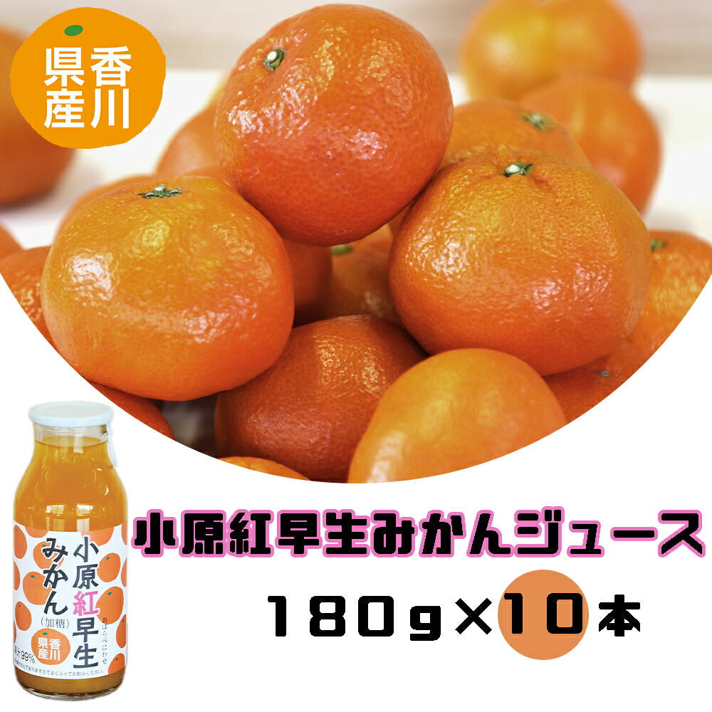 【3人シェア買いでお得】小原紅早生みかんジュース　10本セット
