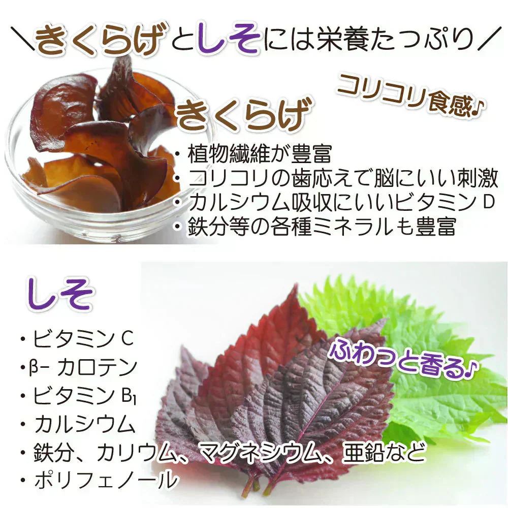 ご飯のお供 しそきくらげ 【90g×4袋 360g】／ご飯のおとも おかず しそ きくらげ 佃煮 朝のおかず おつまみ おにぎりの具 ご飯のお供 ご飯のおとも ごはんのおとも