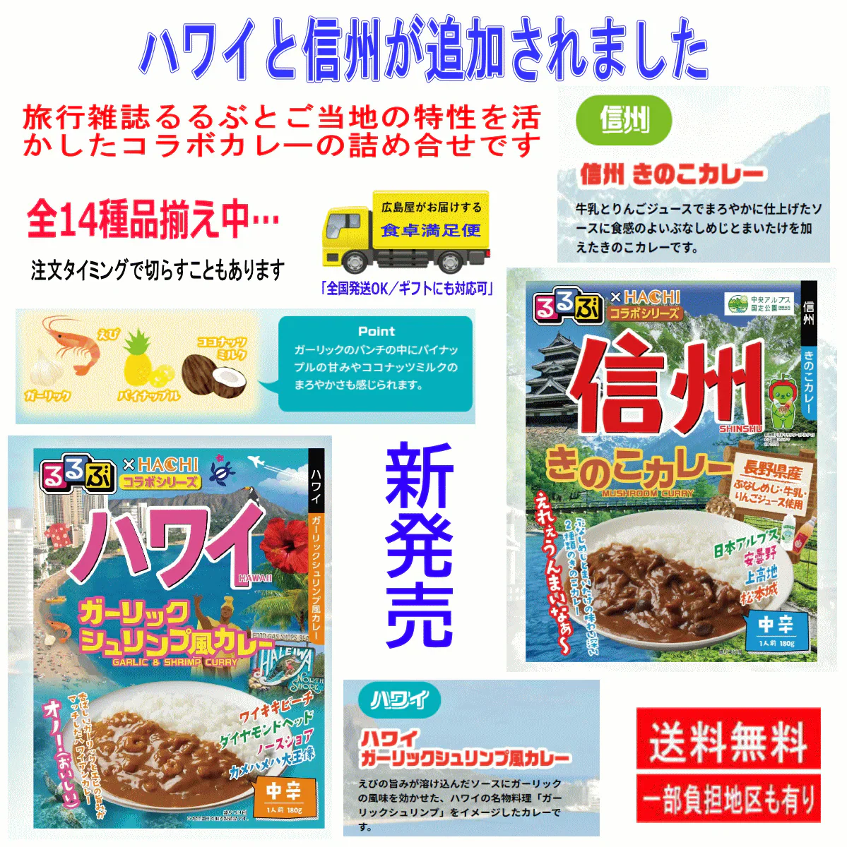 【カレー Re】ハチ食品 JTBトラベル るるぶ 雑誌パッケージの 全国ご当地 レトルトカレー 8種8個セット 関東圏送料無料