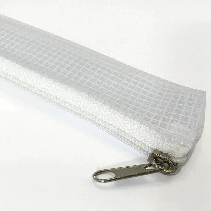 歯ブラシポーチ(ファスナー付) / ホワイト / ワッフル柄 / 1個 歯ブラシバッグ・携帯用歯みがきポーチ【メール便送料無料】