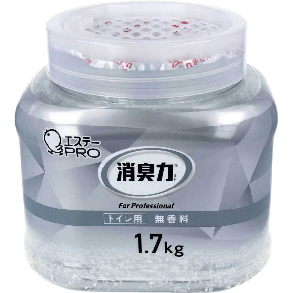 業務用消臭剤 エステー 消臭力 クラッシュゲルタイプ トイレ用 無香料 本体 1.7kg X4個