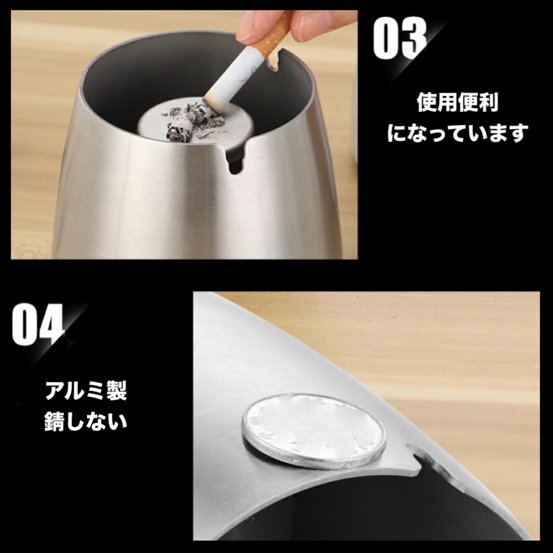 铜製　灰皿 スペシャル銅 灰皿 蓋付き ビッグ 密閉性あり 滑り止あり 頑丈分厚い