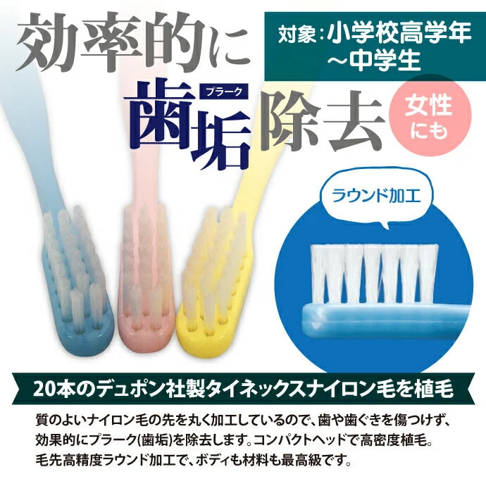 歯ブラシ 子供 Ci Jr.（ジュニア） Mふつう(30本/アソート)【Ciメディカル 歯ブラシ】小学校高学年 中学生向け
