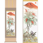 掛軸「紅白南天霊峰図」尺三立・須藤栄心　筆
