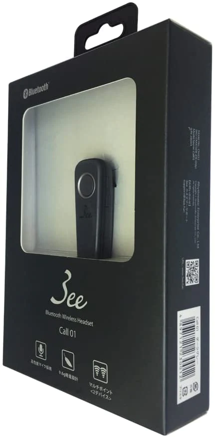 3ee Bluetooth ヘッドセット Call 01 ダークグレー（モノラル 片耳イヤホンタイプ） ノイズキャンセリングマイク