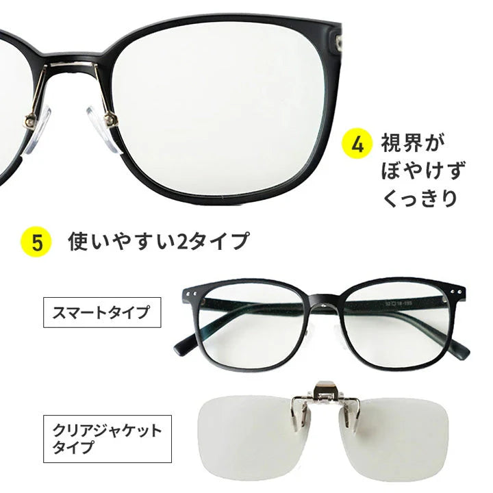 【お取り寄せ】東海光学 ナイトグラス クリアジャケットタイプ 眼鏡 メガネケース メガネ めがね メガネ拭き めがね拭き 乱視 ブルーライトカット 偏光レンズ 透明