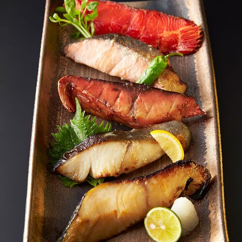 静岡 「焼津いまる井川商店」 漬け魚4種セット （本鰆×4、銀だら×2、メカジキ×2、まぐろ×2、まぐろハラモ×2）