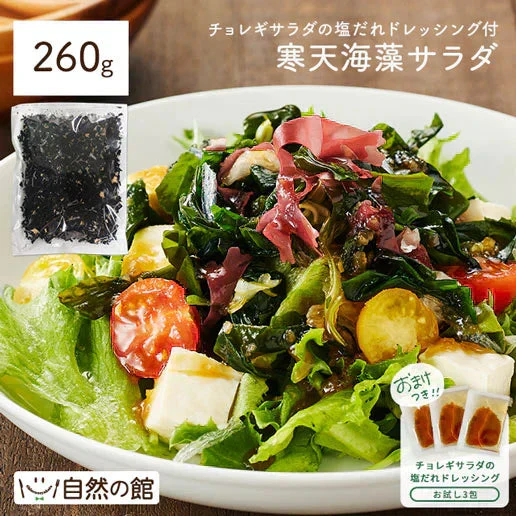 寒天海藻サラダ メガ盛260g（チョレギサラダの塩だれドレッシングつき） 送料無料