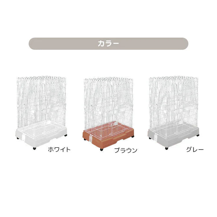 【ブラウン】猫 ケージ 2段 キャットケージ 2段 ペットケージ ケージ ゲージ 猫 ハウス 猫ケージ 猫ゲージ 大型 おしゃれ おすすめ ケージ飼い 室内 多段 キャスター付き