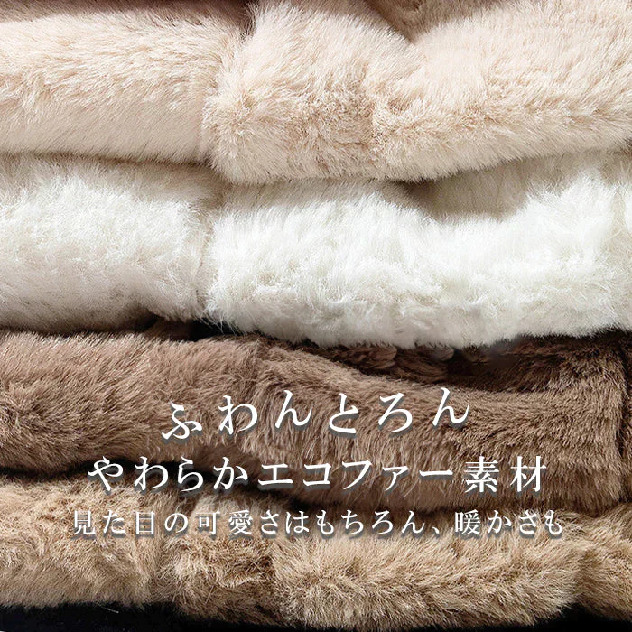 【在庫一掃SALE】フェイクファーバケットハット（アイボリー）
