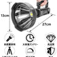 懐中電灯 LED USB充電式 超高輝度 4つ調光モード 三脚スタンド付き IP65防水 8000mAhバッテリー内蔵  LED懐中電灯 サーチライト ledライト フラッシュライト ハンディライト 作業灯 非常灯 強力 軍用 停電 防災対策 夜釣り(w028)