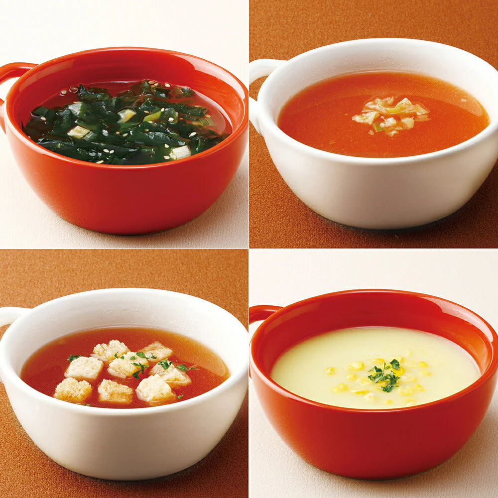 64℃スープギフト コーン 中華わかめ 洋風オニオン 欧州野菜 499-051J【お届け不可地域：北海道・沖縄・離島】