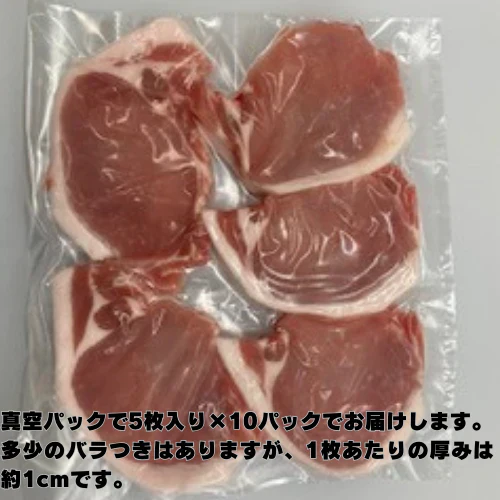 国産豚ロース切身4kg 50枚