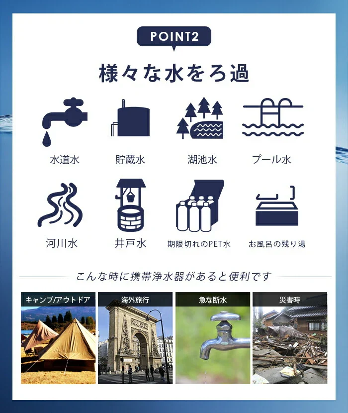 【カートリッジのみ】ミズキュープラス 携帯用浄水器 泥水を飲料水に 濾過器 災害 防災 グッズ 防災用品 避難グッズ アウトドア 登山 断水 地震