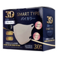 iiもの本舗 3D立体マスク スマートタイプ バイカラー グレージュ ふつうサイズ 30枚入り X6箱