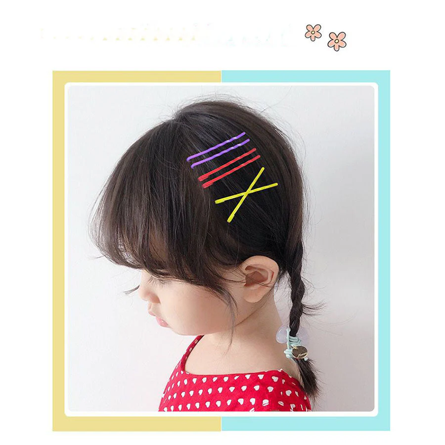 (ピンク)ヘアピン 50本セット カラーピン 前髪 ヘアアクセサリー定番 髪留め かわいい オフィススタイル デイリー