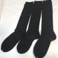 ハイソックス メッシュ 【3足セット】涼しい 黒無地 涼感 レディース靴下