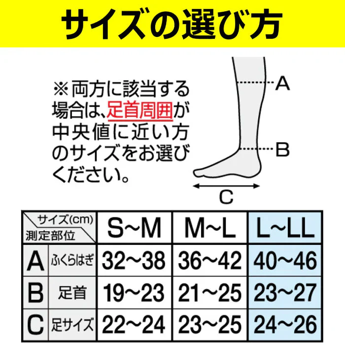スリムウォーク認定販売店【メディカルリンパ（ハイソックス）（L~LLサイズ）】おそと用 血行促進 ひざ下 靴下 着圧 美脚 ピップ むくみ